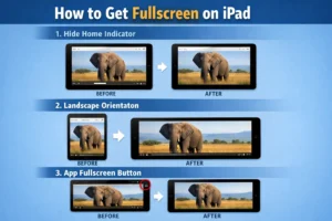 get full screen on ipad