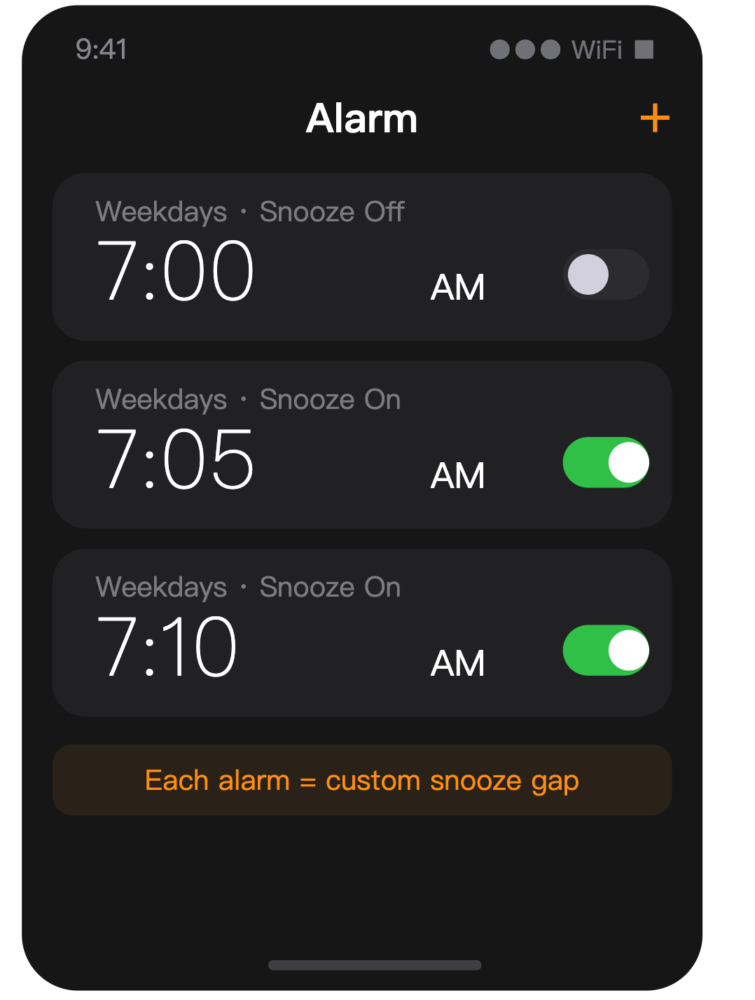 Stagger multiple alarms